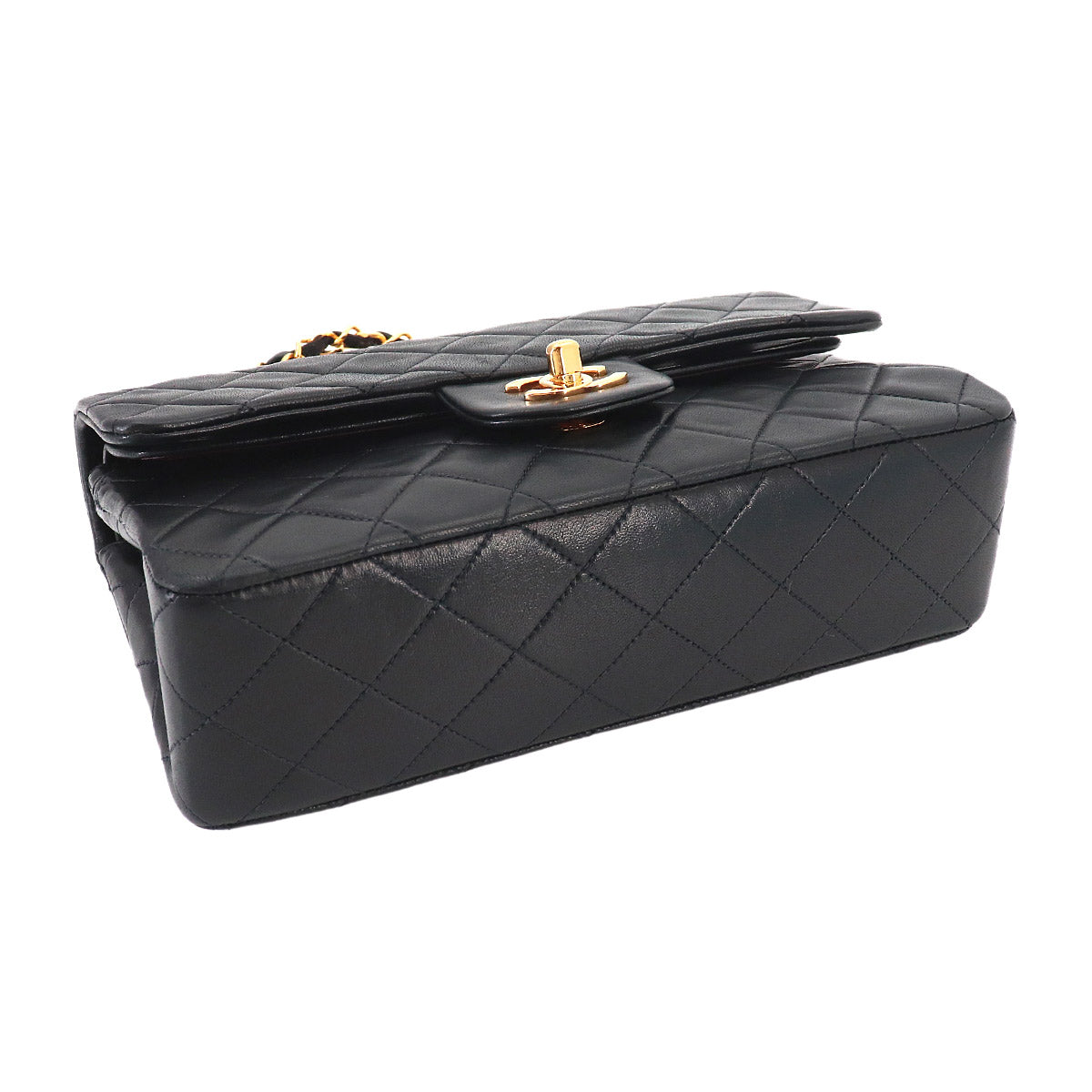 Matelasse 23 Chain Shoulder Bag Leather Black A01113 Vintage