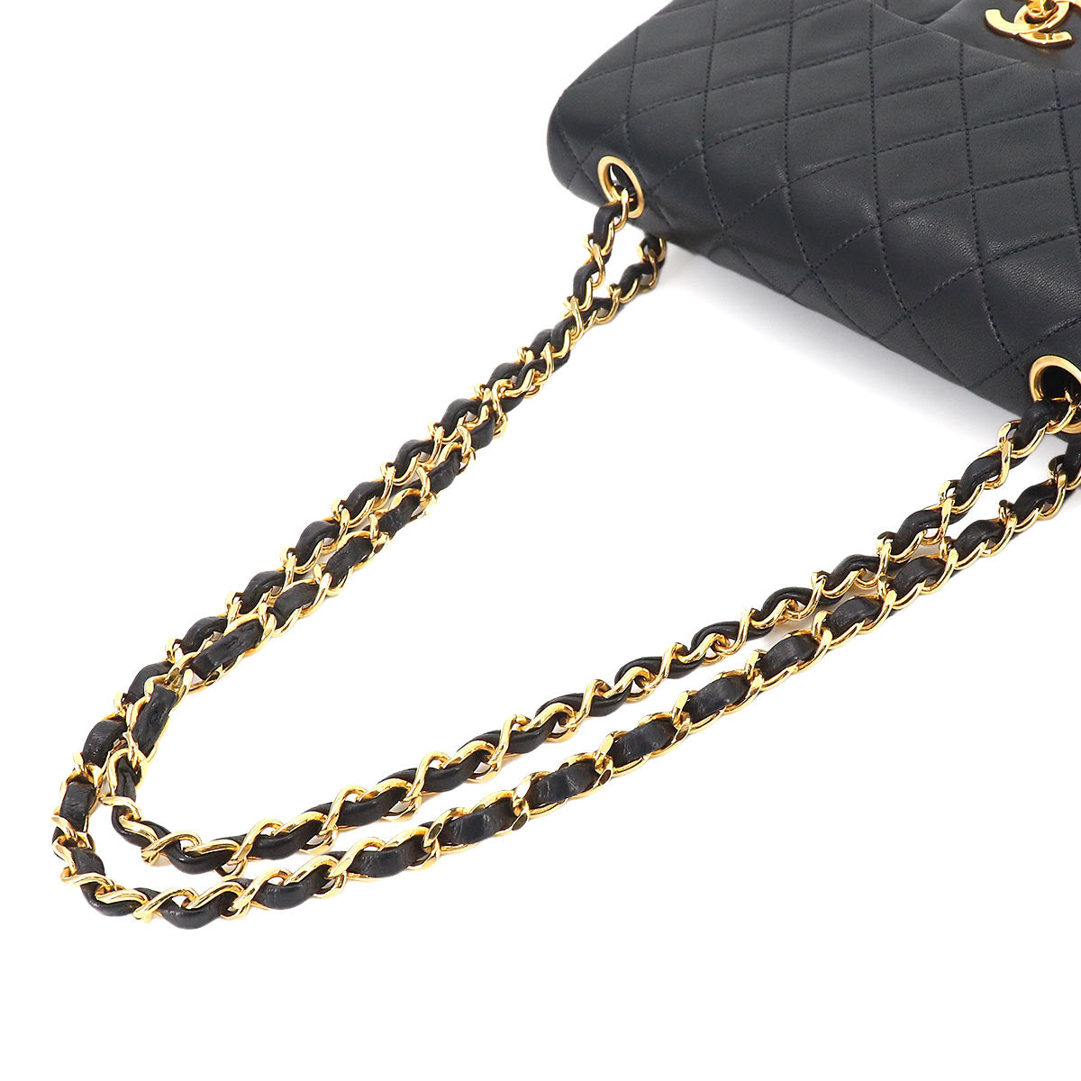 Matelasse 23 Chain Shoulder Bag Leather Black A01113 Vintage