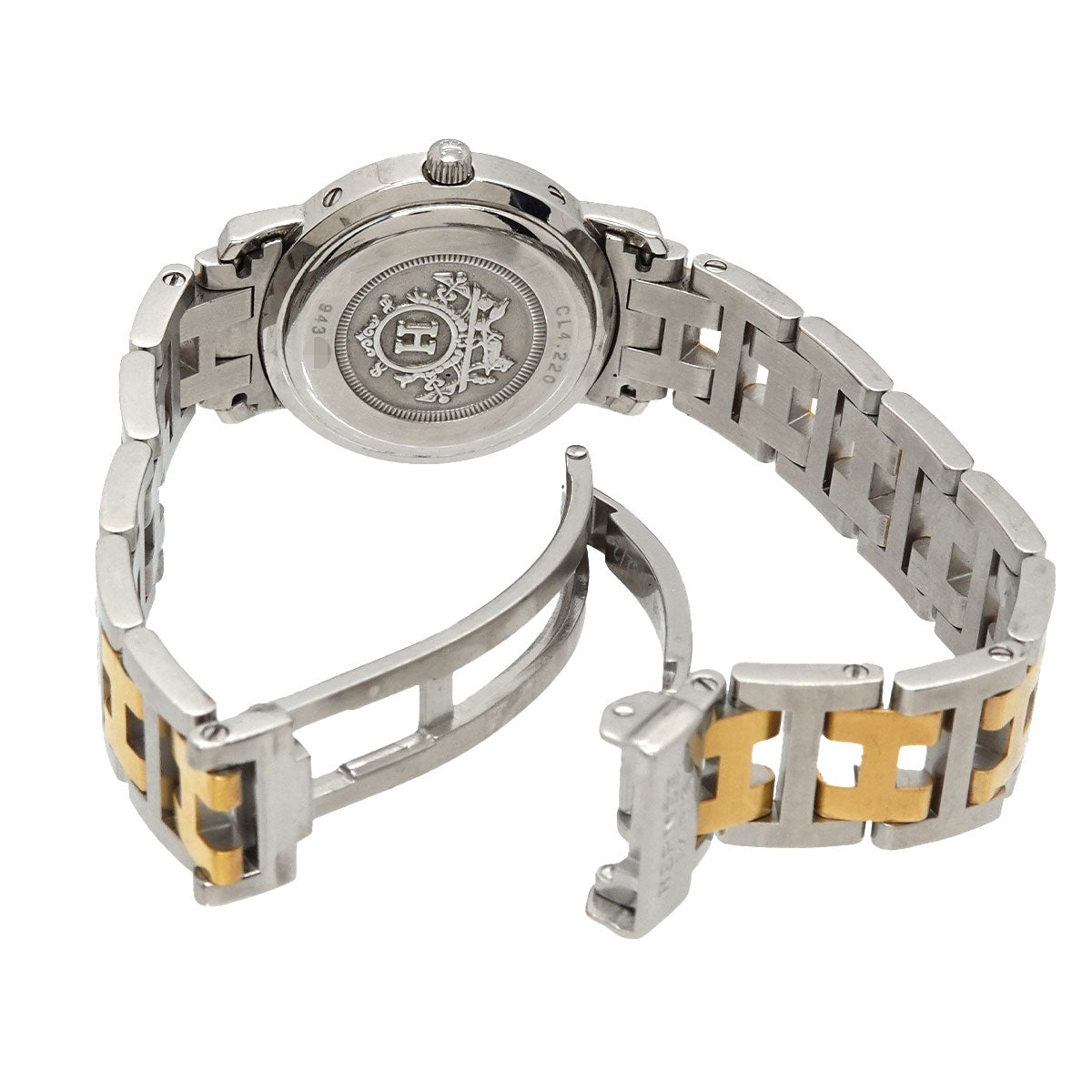 Clipper Two Tone CL4 220 Quartz Date cream Dial Ladies Watch