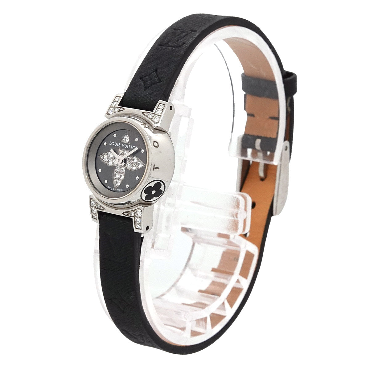Tambour bijou Q151K Diamond Quartz Gray Dial Ladies