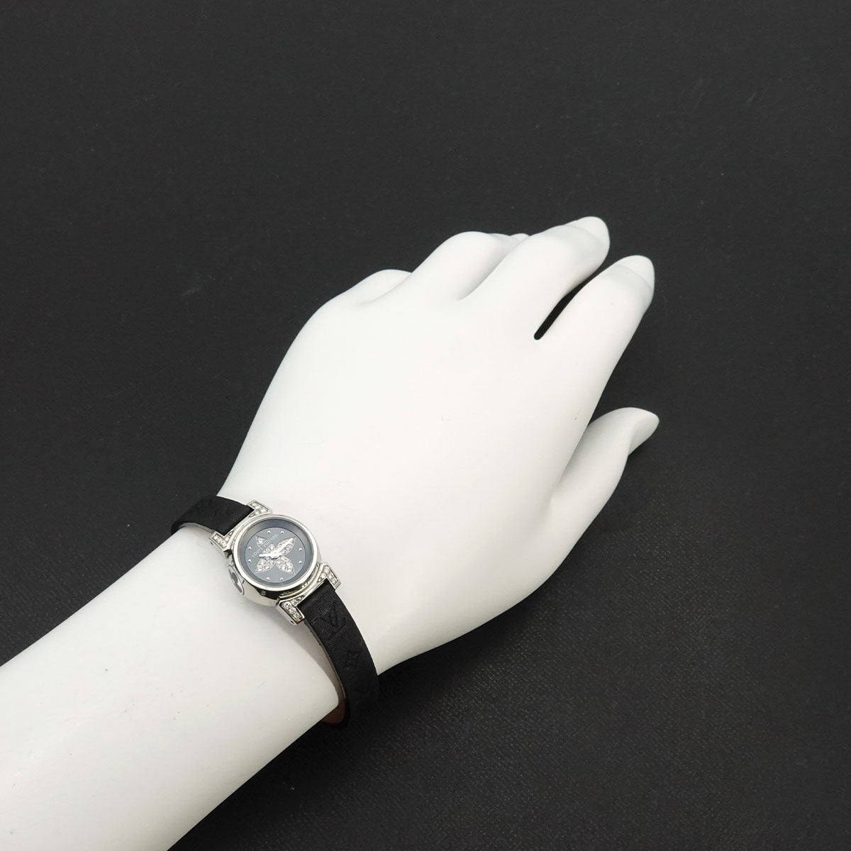 Tambour bijou Q151K Diamond Quartz Gray Dial Ladies