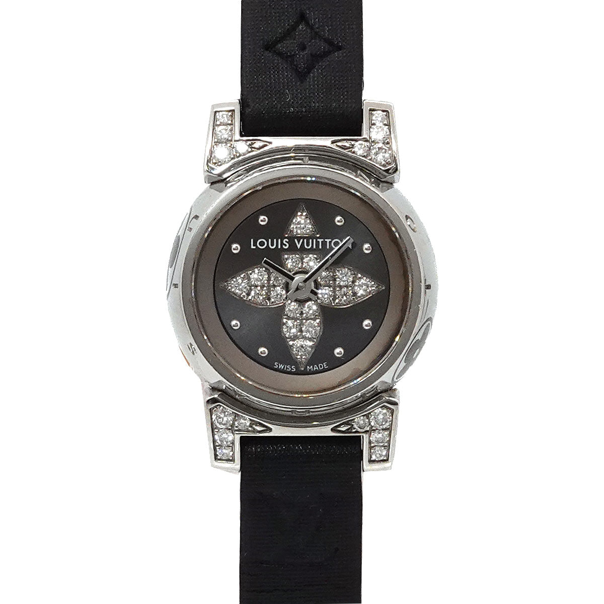 Tambour bijou Q151K Diamond Quartz Gray Dial Ladies