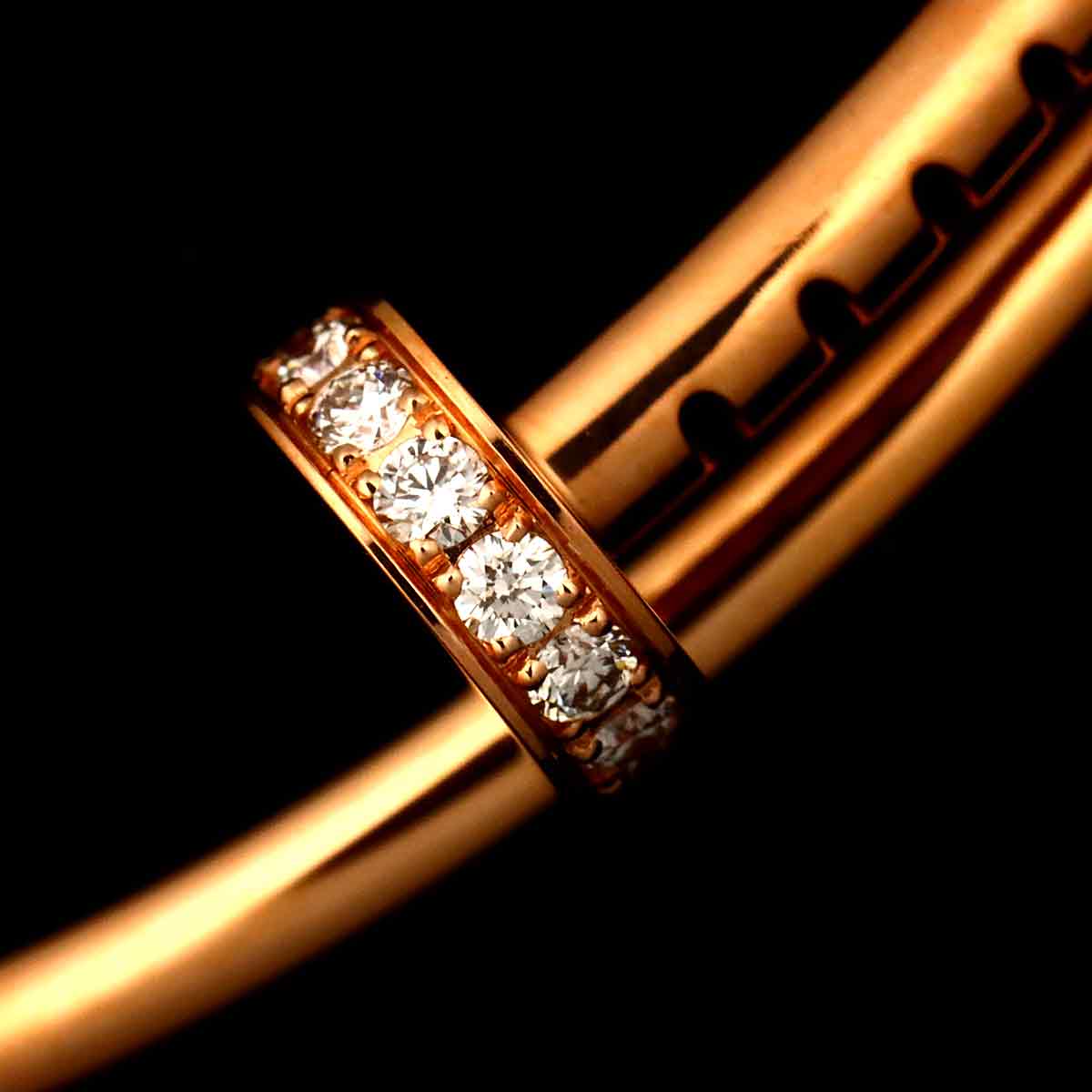Juste Un Clou Diamond Bracelet SM 18K PG 750 size17