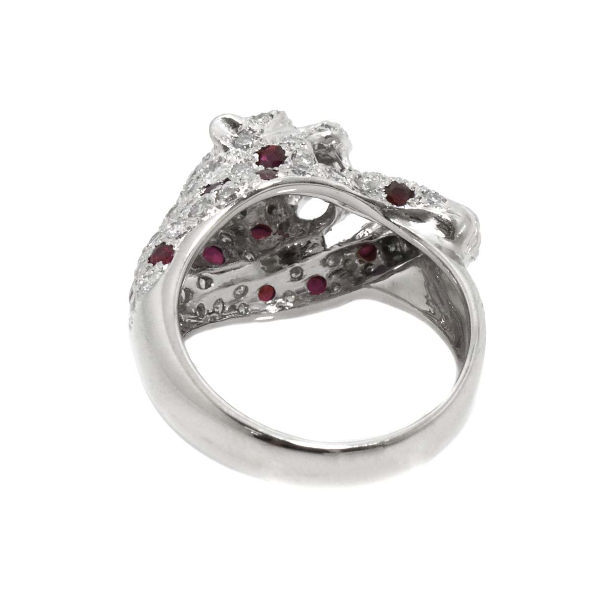 Ruby Diamond Ring Pt Platinum size5.75-6(US)