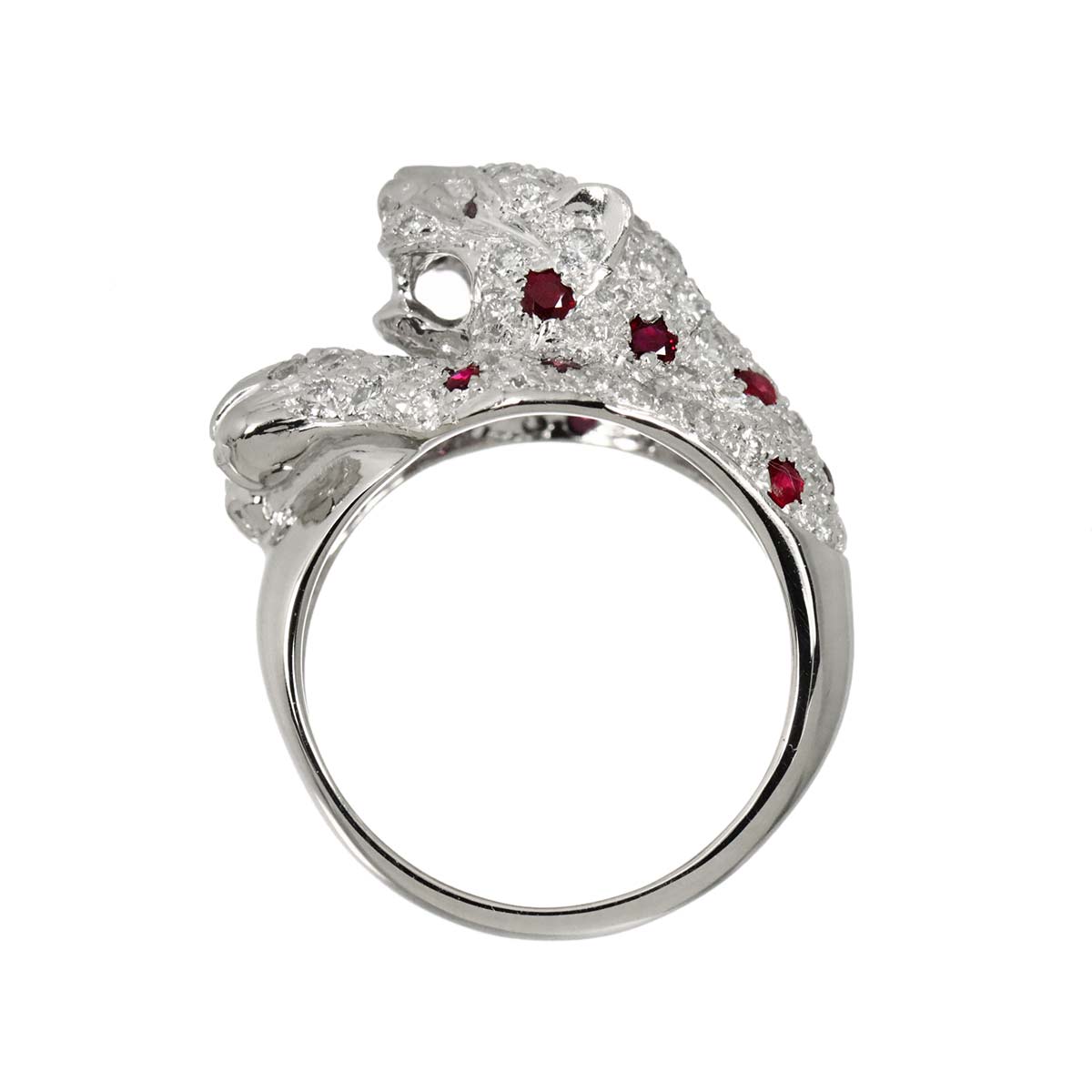 Ruby Diamond Ring Pt Platinum size5.75-6(US)