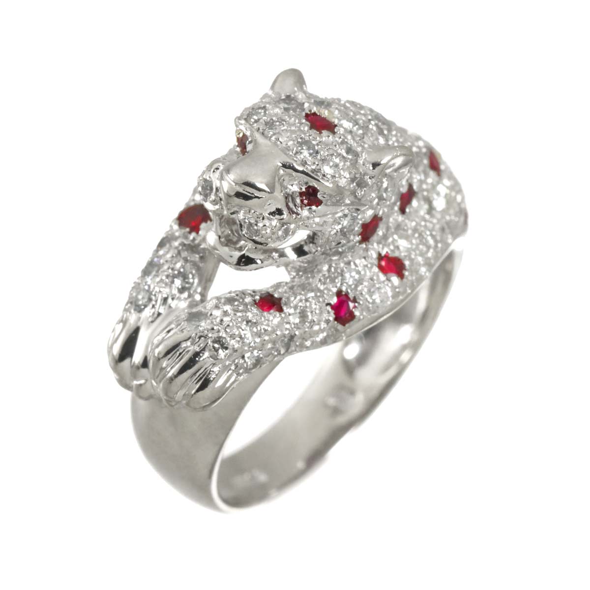Ruby Diamond Ring Pt Platinum size5.75-6(US)