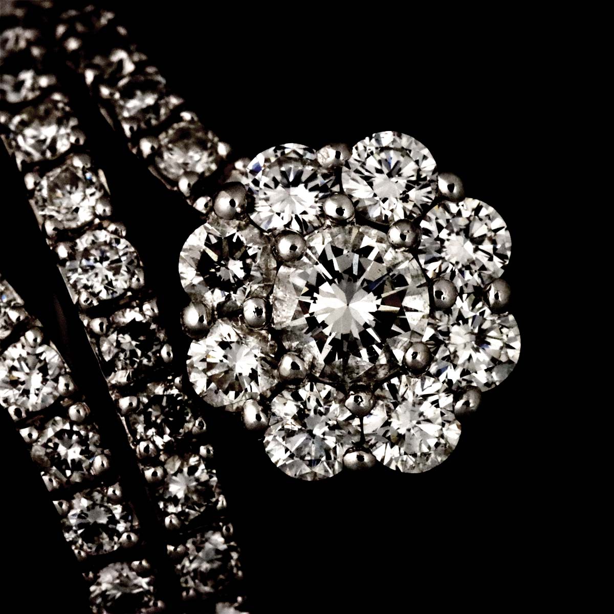 Diamond 0.96ct Ring 18K WG 750 Size6.25-6.5(US)