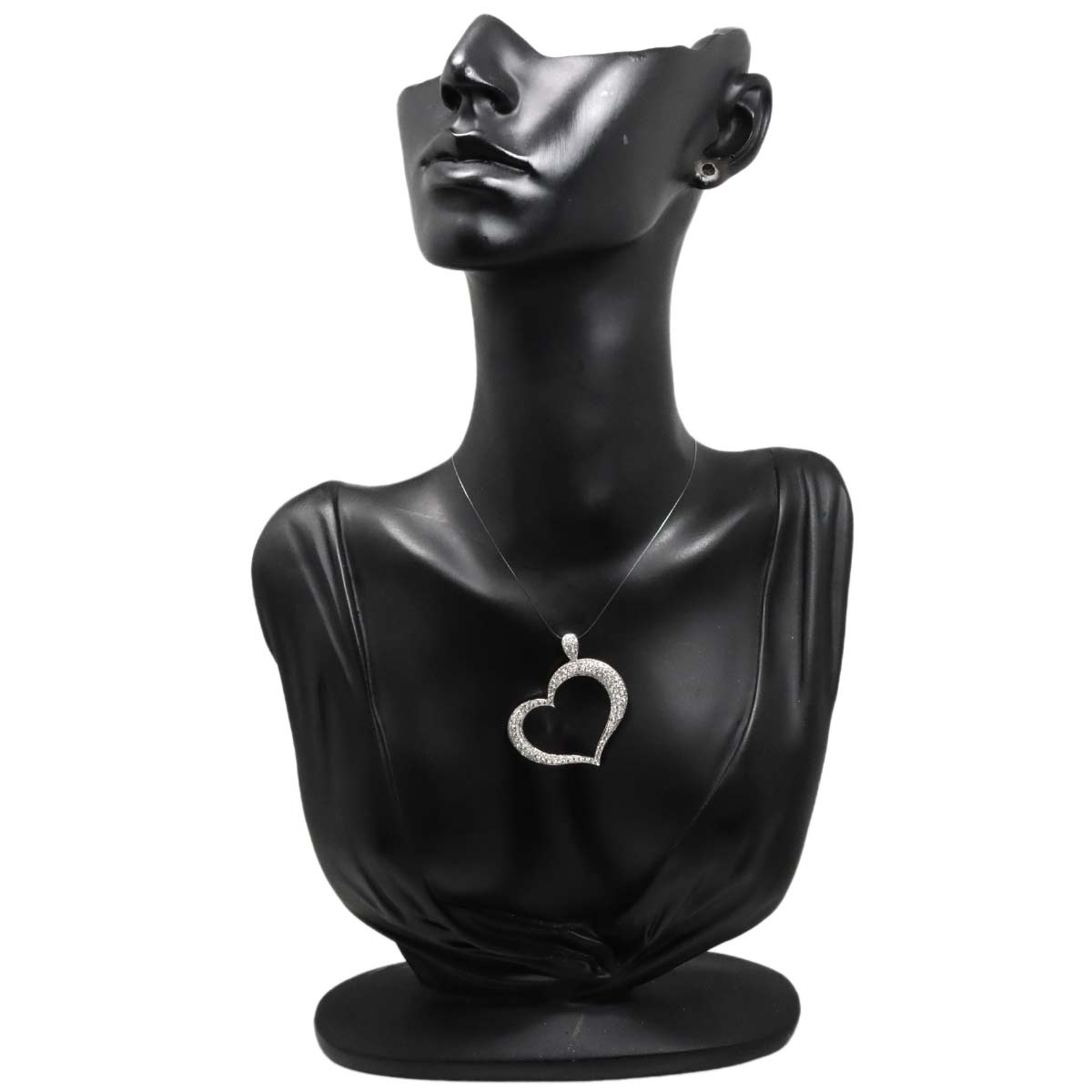 Diamond 1.50ct Pendant Top 18K K18 WG White Gold 750