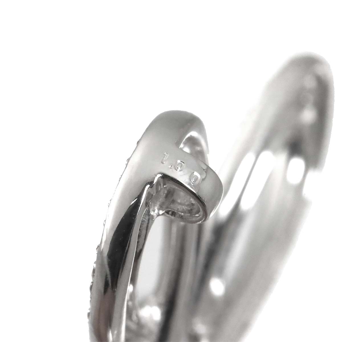 Diamond 1.00ct Pendant Top 18K K18 WG White Gold 750