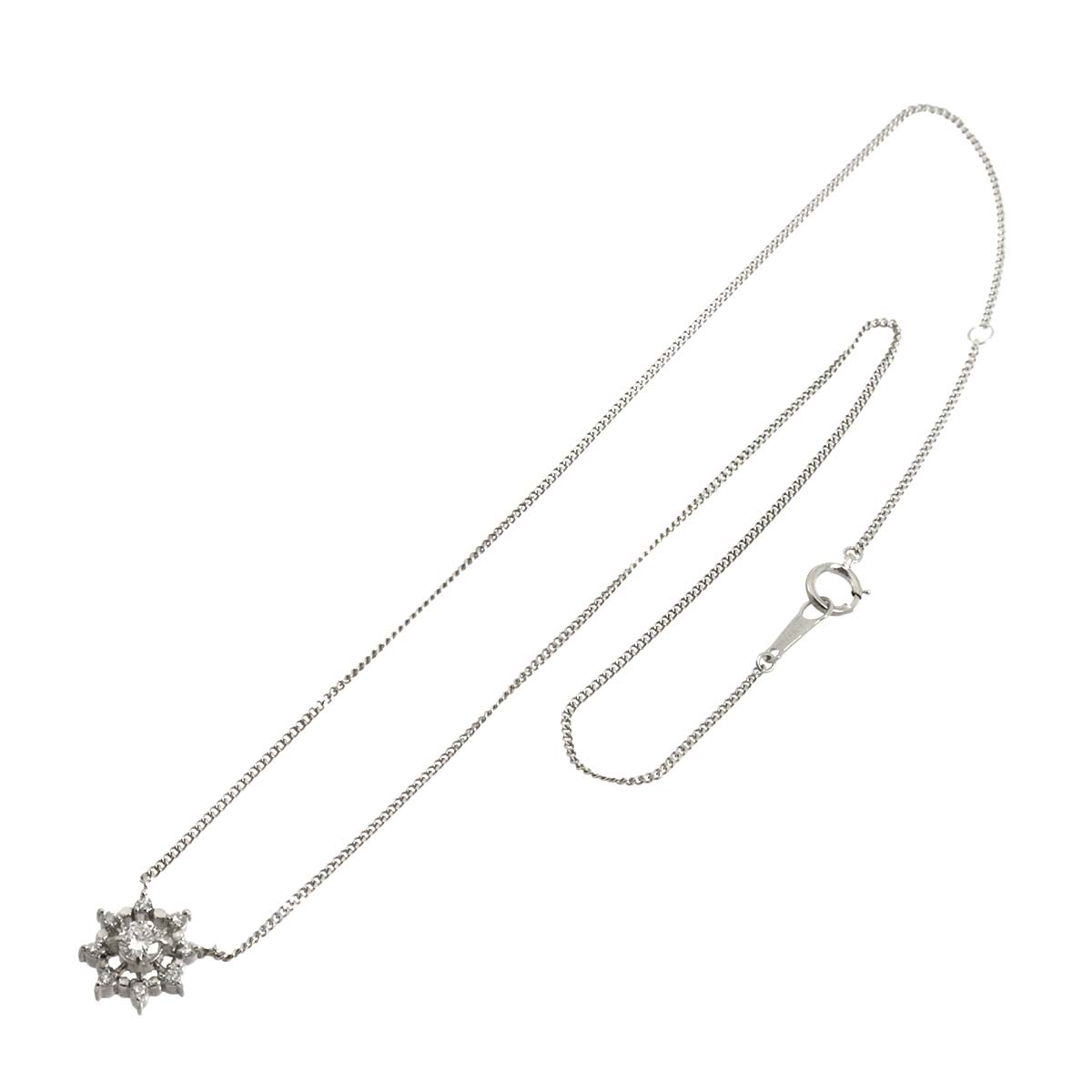 Diamond 0.21ct/0.12ct Necklace Pt Platinum