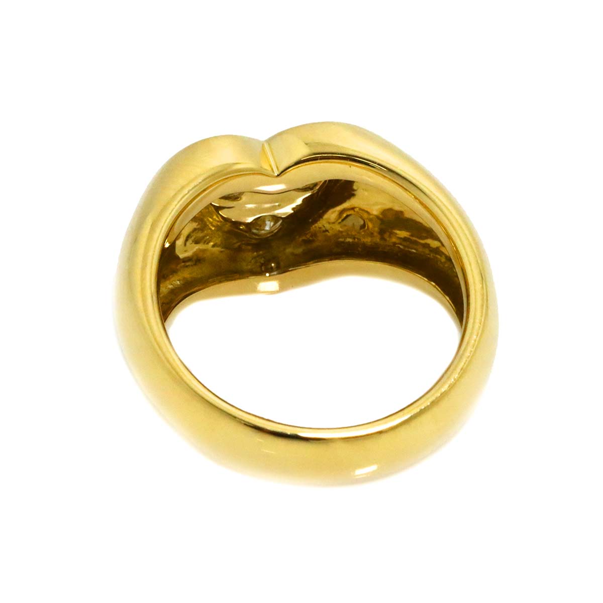 Diamond 0.58ct Ring 18K YG Yellow Gold 750 Size5.75-6(US)