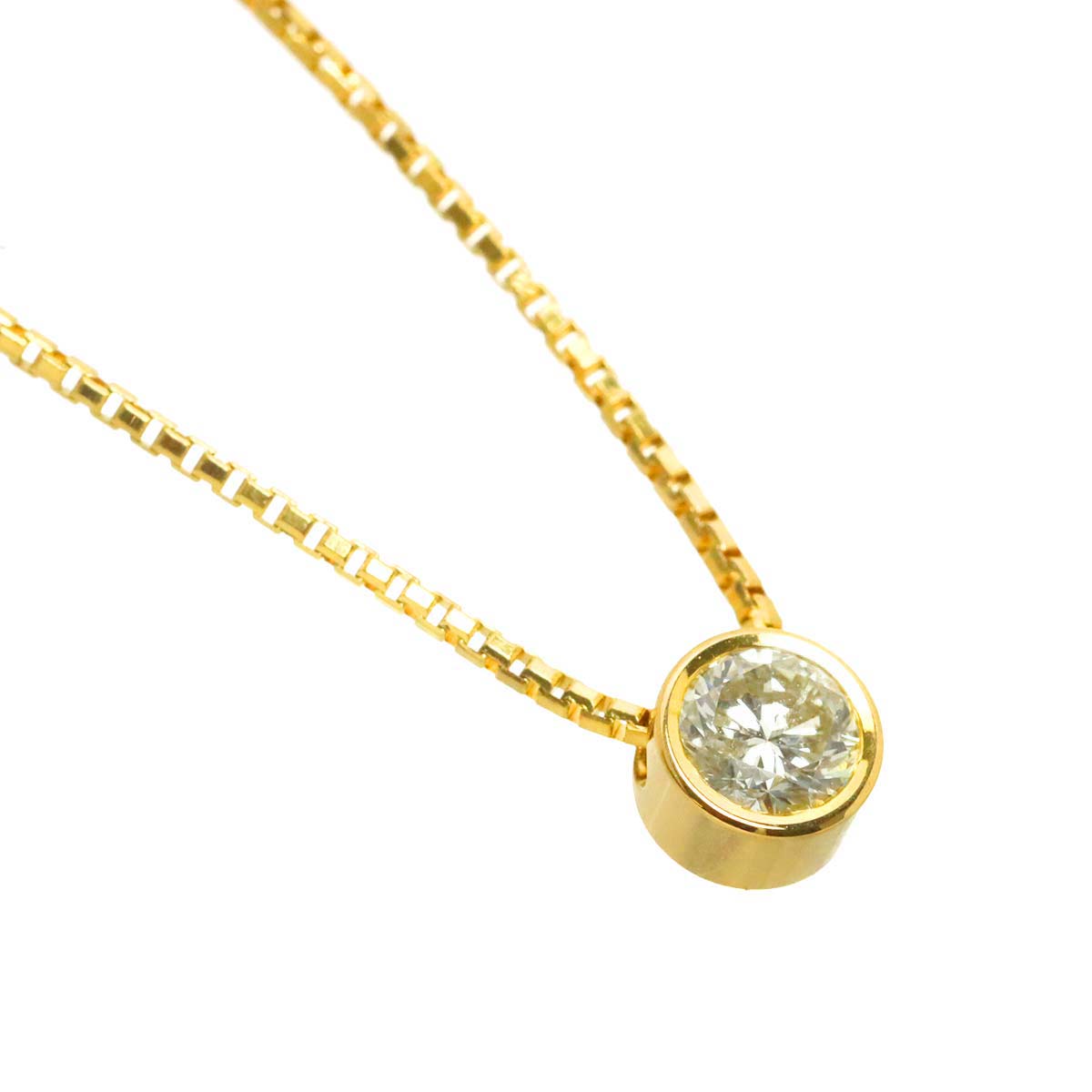Diamond 0.25ct Necklace 18K YG Yellow Gold 750