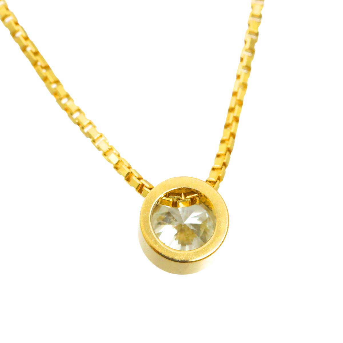 Diamond 0.25ct Necklace 18K YG Yellow Gold 750