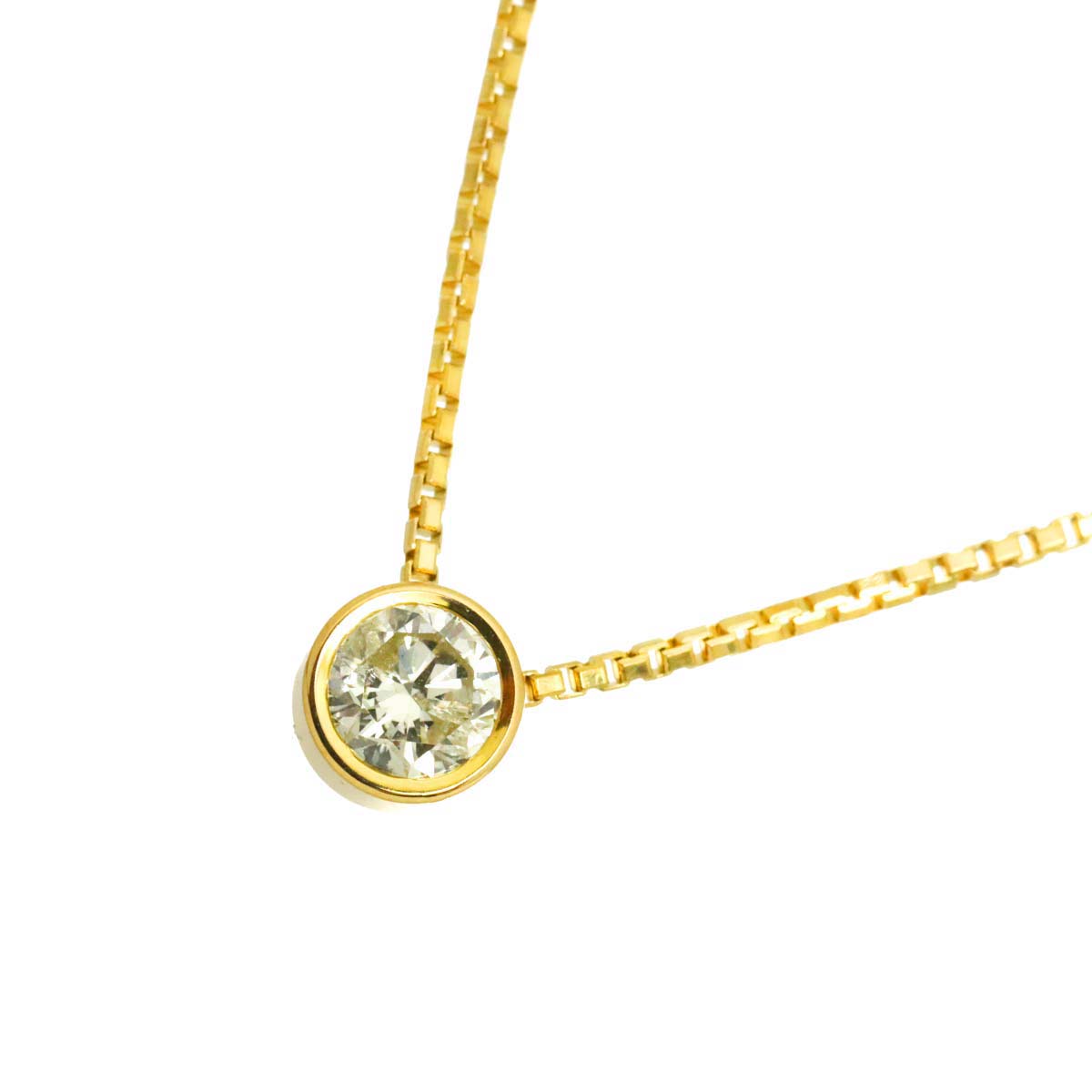 Diamond 0.25ct Necklace 18K YG Yellow Gold 750