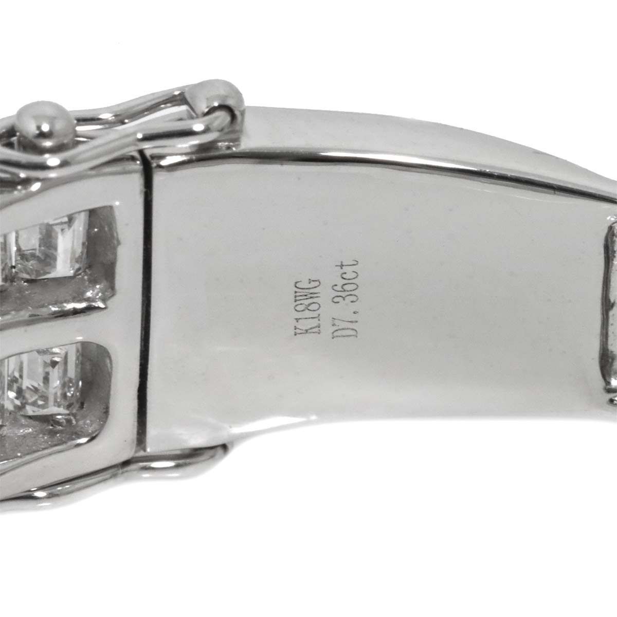 Diamond 7.36ct Bracelet 18K K18 WG White Gold 750