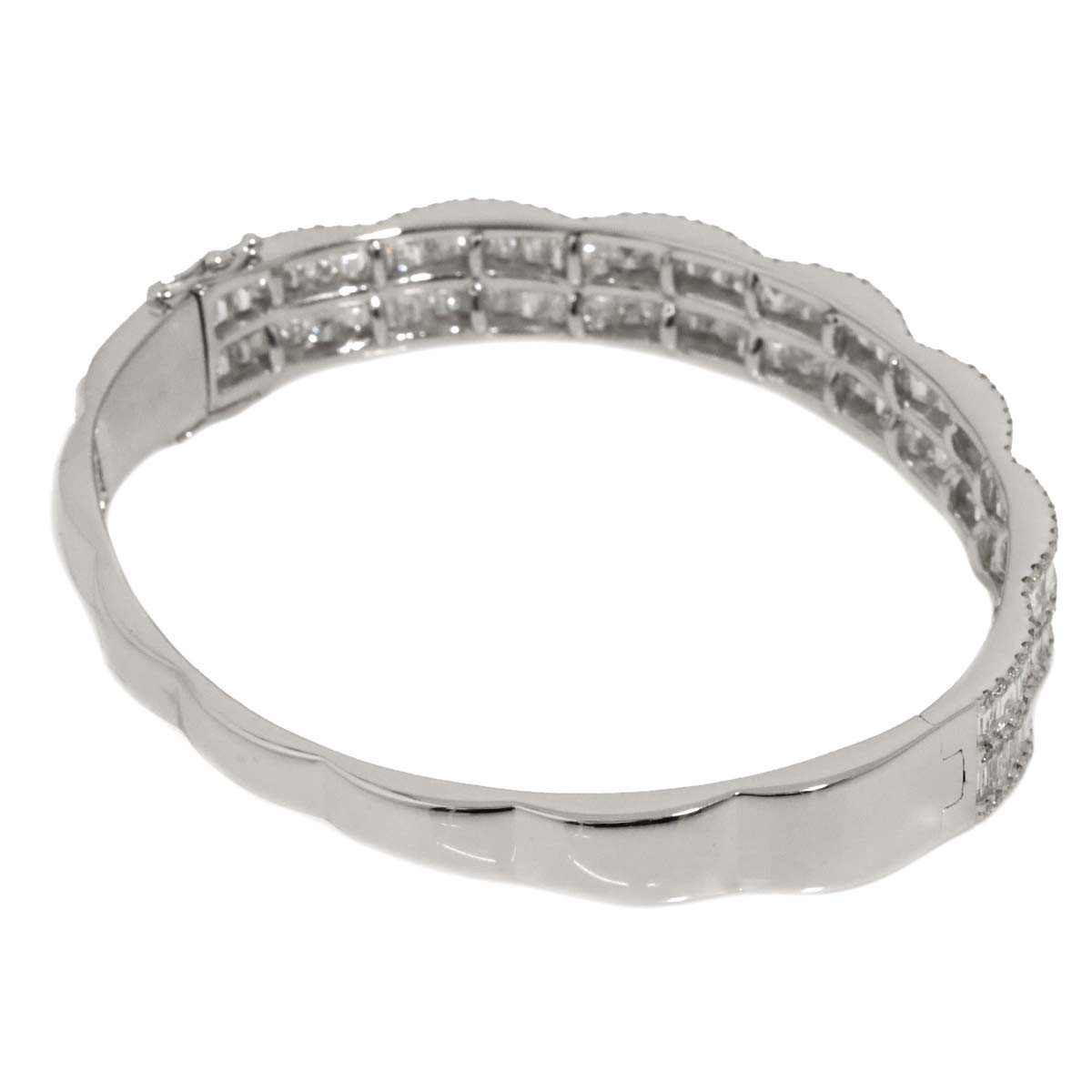 Diamond 7.36ct Bracelet 18K K18 WG White Gold 750