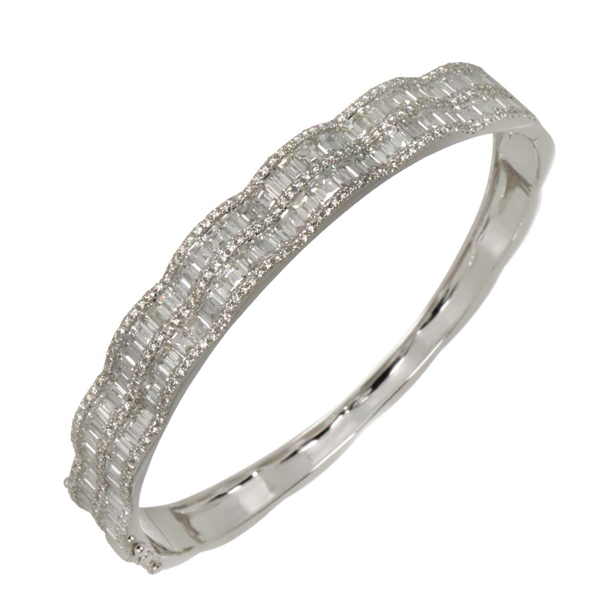 Diamond 7.36ct Bracelet 18K K18 WG White Gold 750