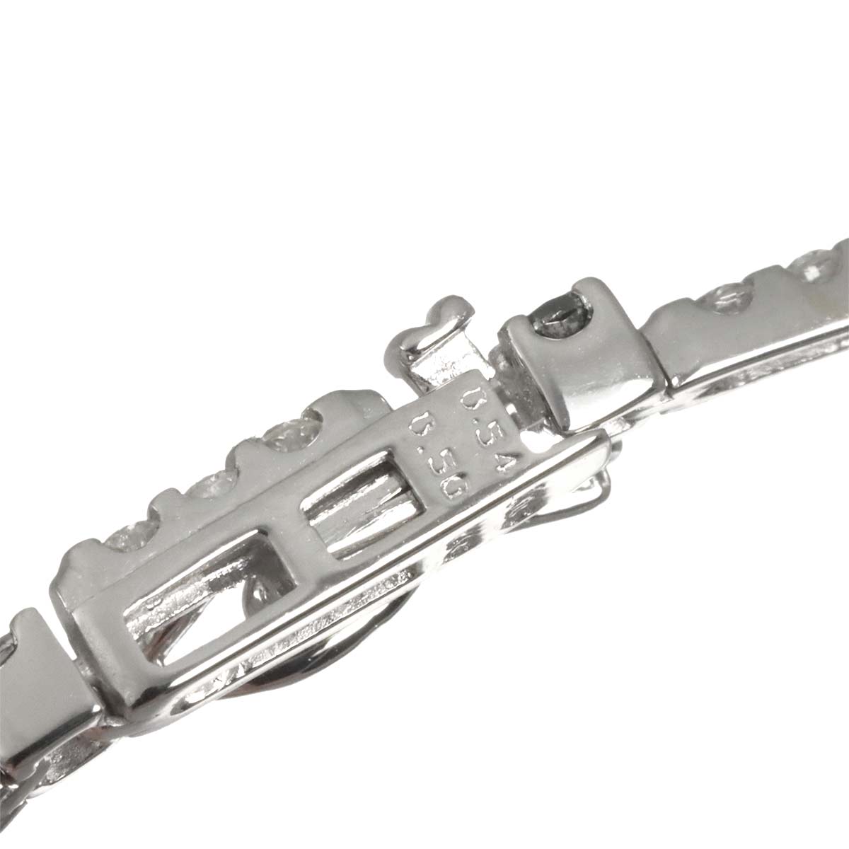 Diamond 0.54ct BlackDiamond 0.56ct Bracelet 18K K18 WG White Gold 750