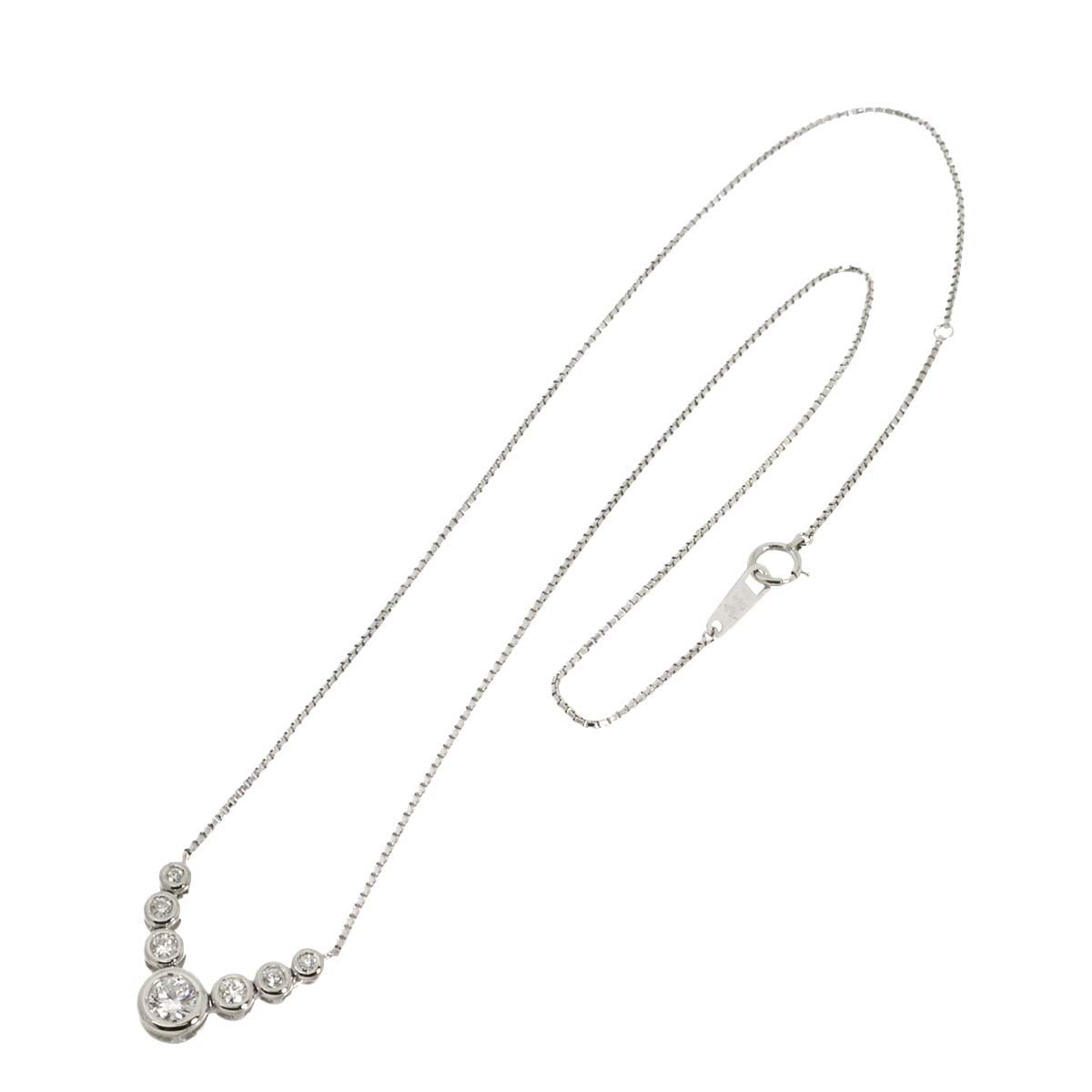 Diamond 0.30ct/0.20ct Necklace Pt Platinum
