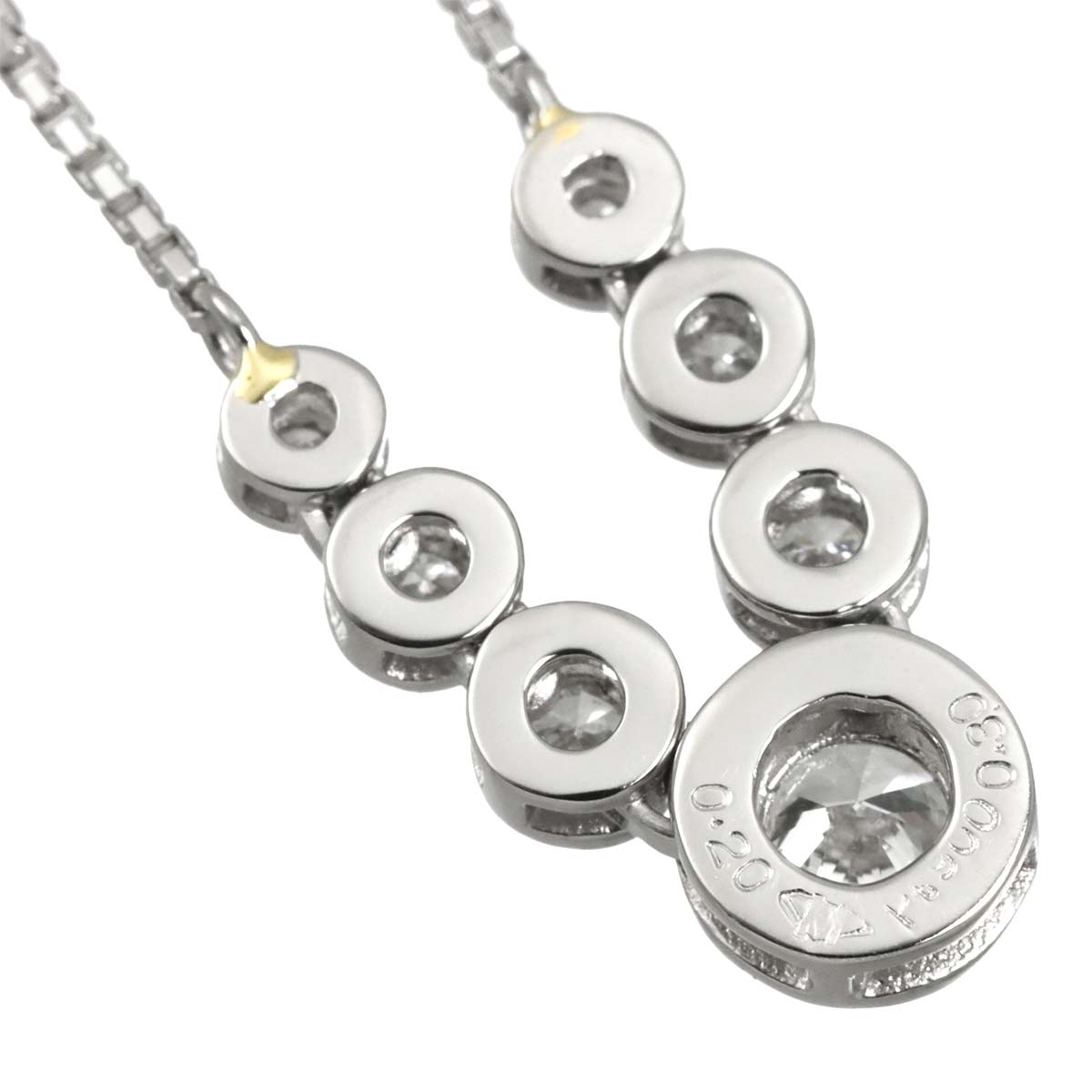 Diamond 0.30ct/0.20ct Necklace Pt Platinum