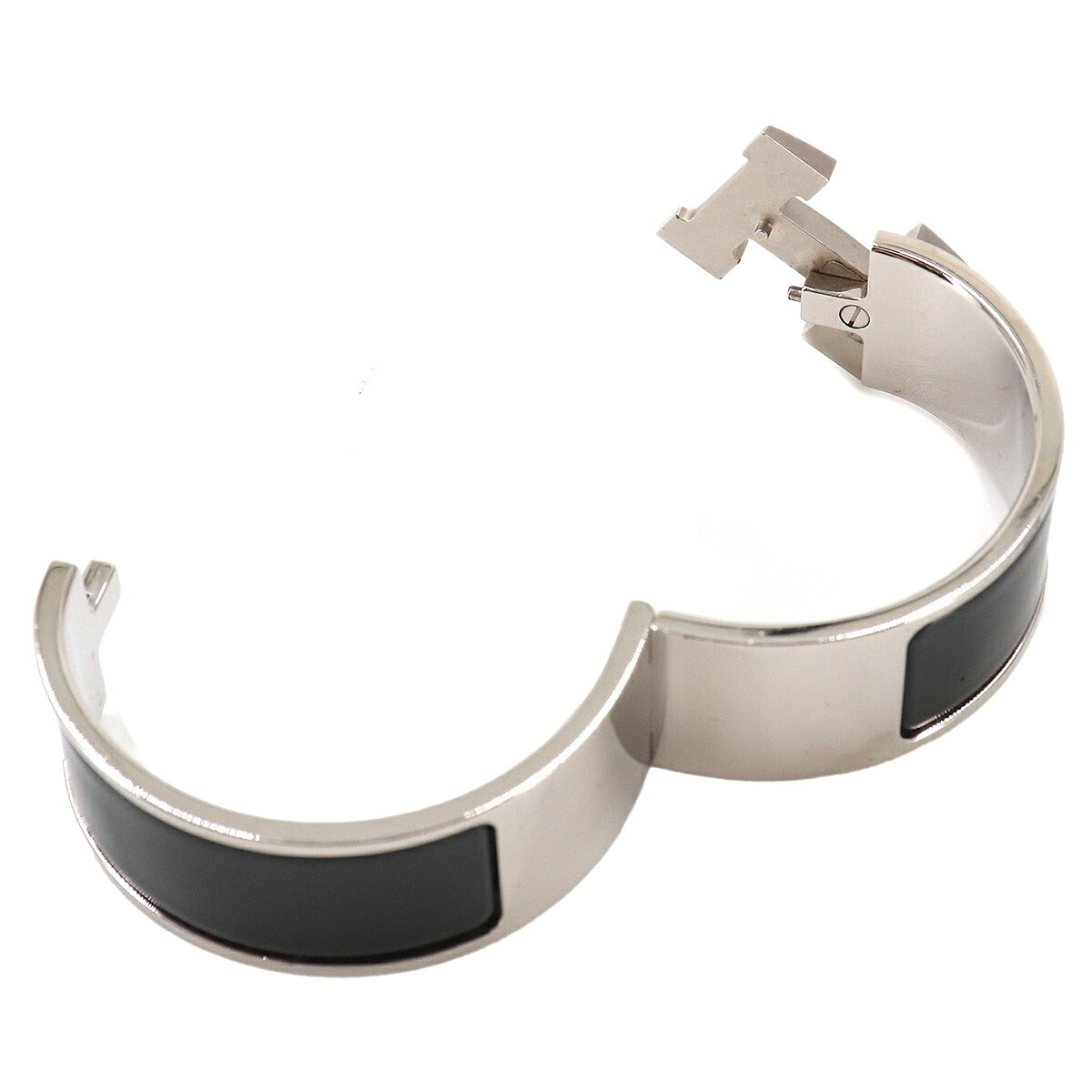 Clic Clac H Bangle Black Silver Accessory