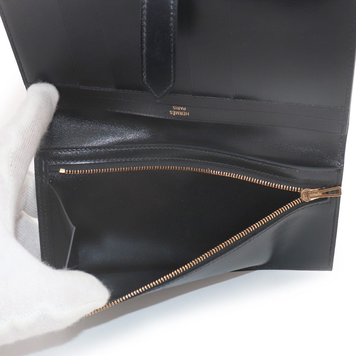 Bearn Classic Long Wallet Box calf Black Purse C