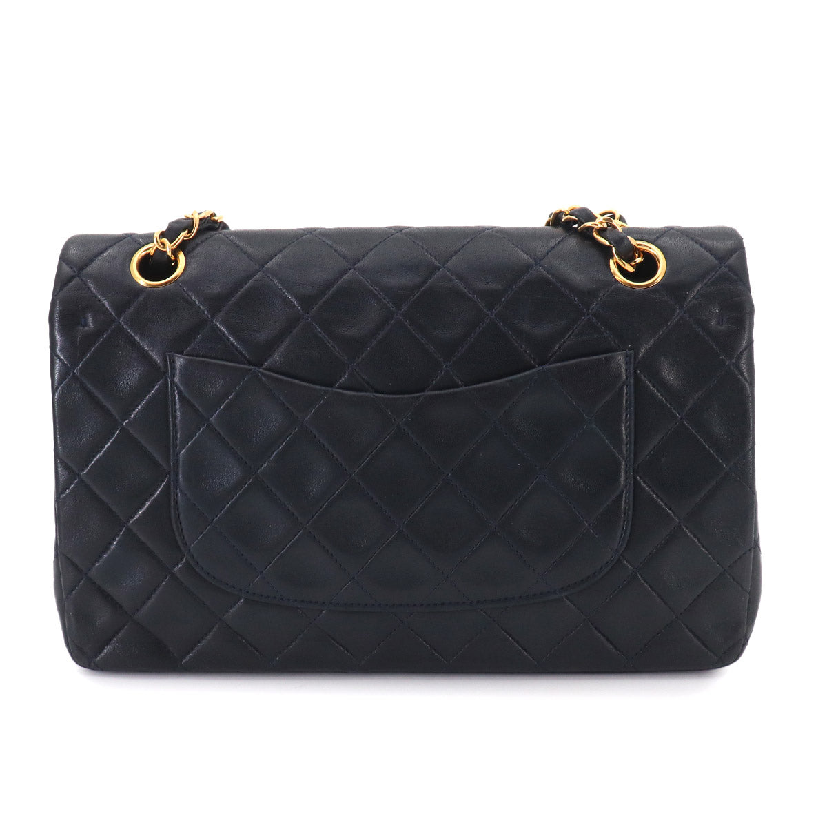 Matelasse 25 Chain Shoulder Bag Leather Navy A01112 Vintage