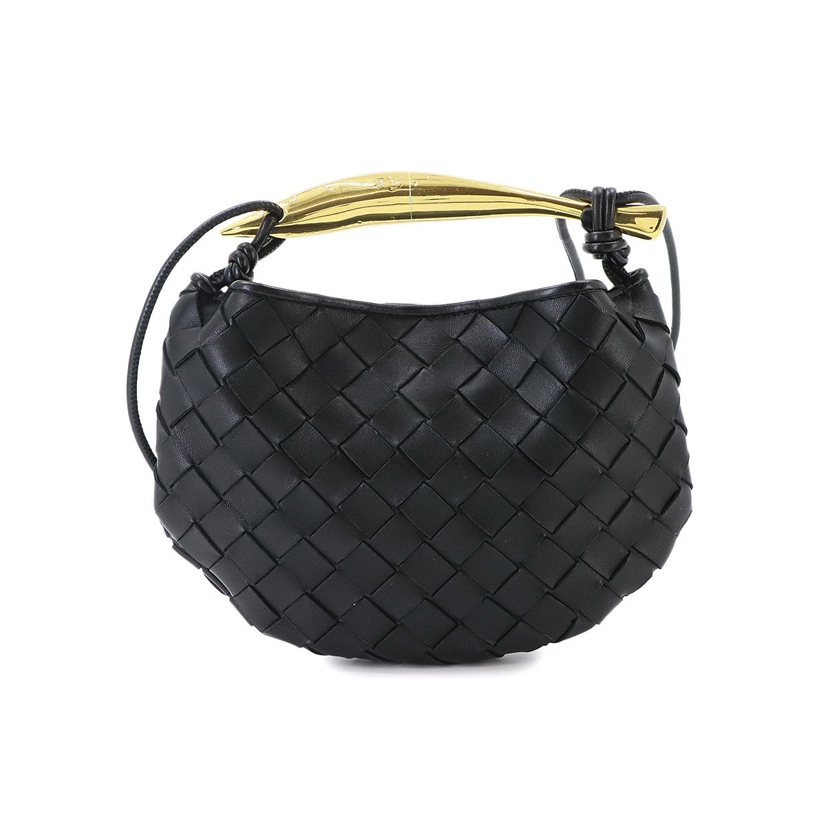 Intrecciato Mini Sardine Shoulder Bag Black 744267