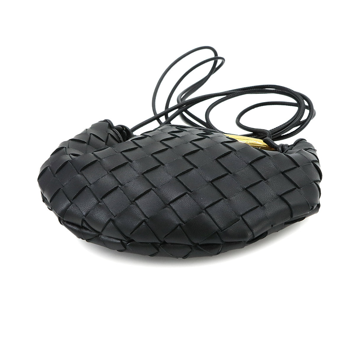 Intrecciato Mini Sardine Shoulder Bag Black 744267