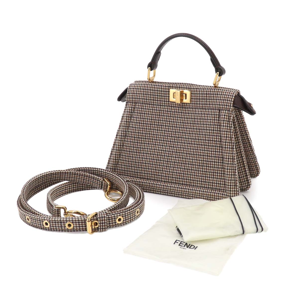 Peekaboo ISeeU Petite Hand Shoulder Bag Canvas 8BN335