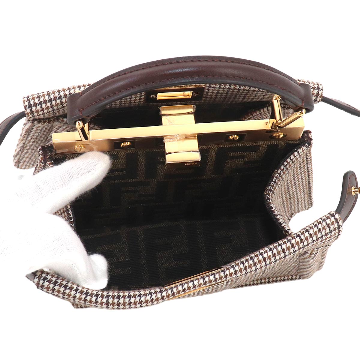 Peekaboo ISeeU Petite Hand Shoulder Bag Canvas 8BN335