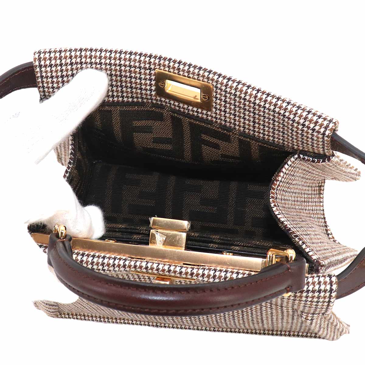 Peekaboo ISeeU Petite Hand Shoulder Bag Canvas 8BN335