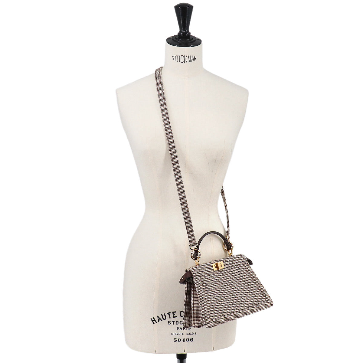 Peekaboo ISeeU Petite Hand Shoulder Bag Canvas 8BN335