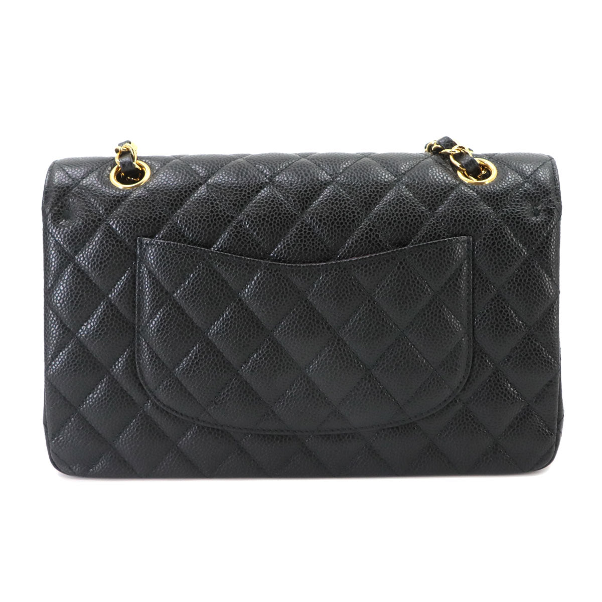 Matelasse 25 Chain Shoulder Bag Leather Black A01112