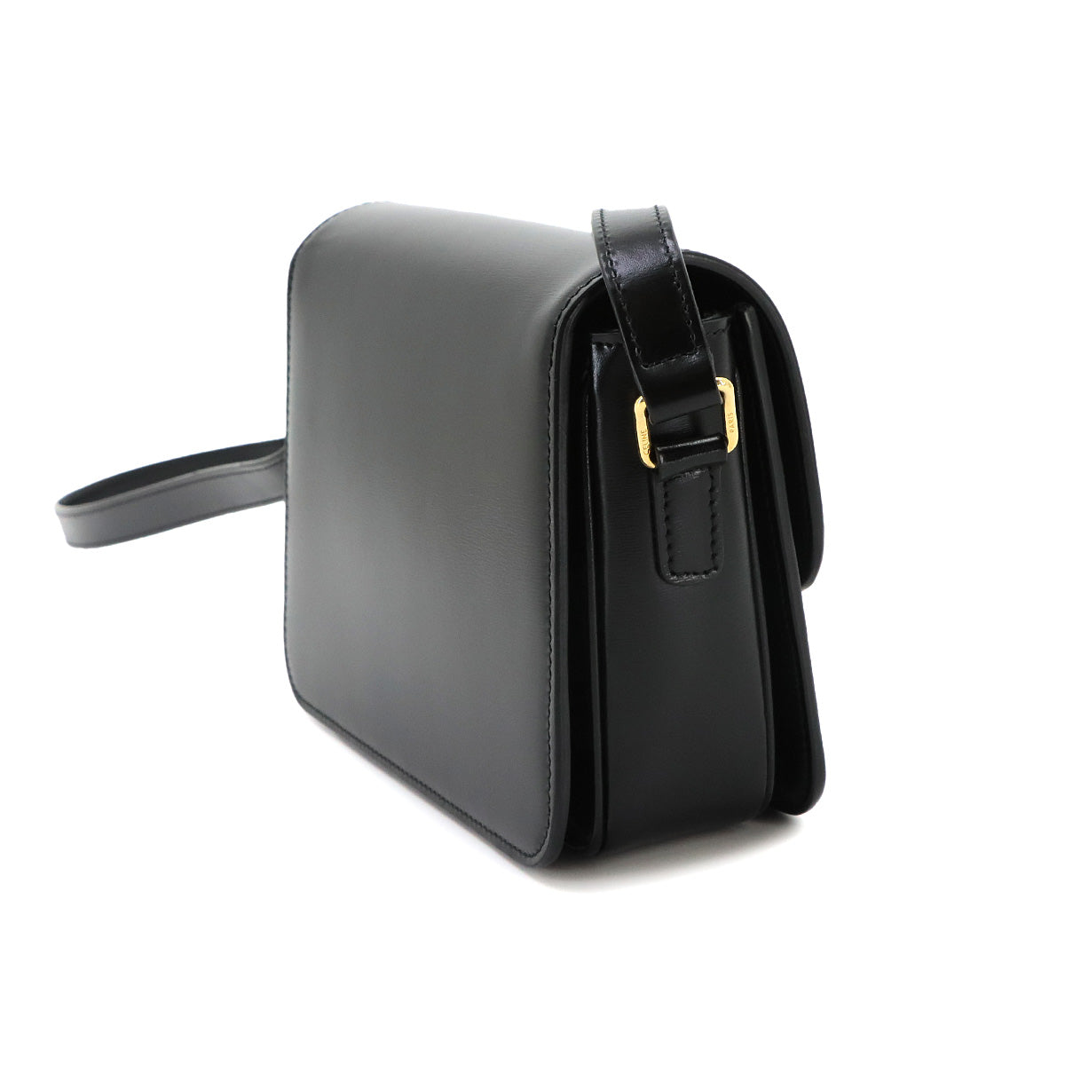 Teen Triomphe Bag Shoulder Leather Black 188423BF4 Purse