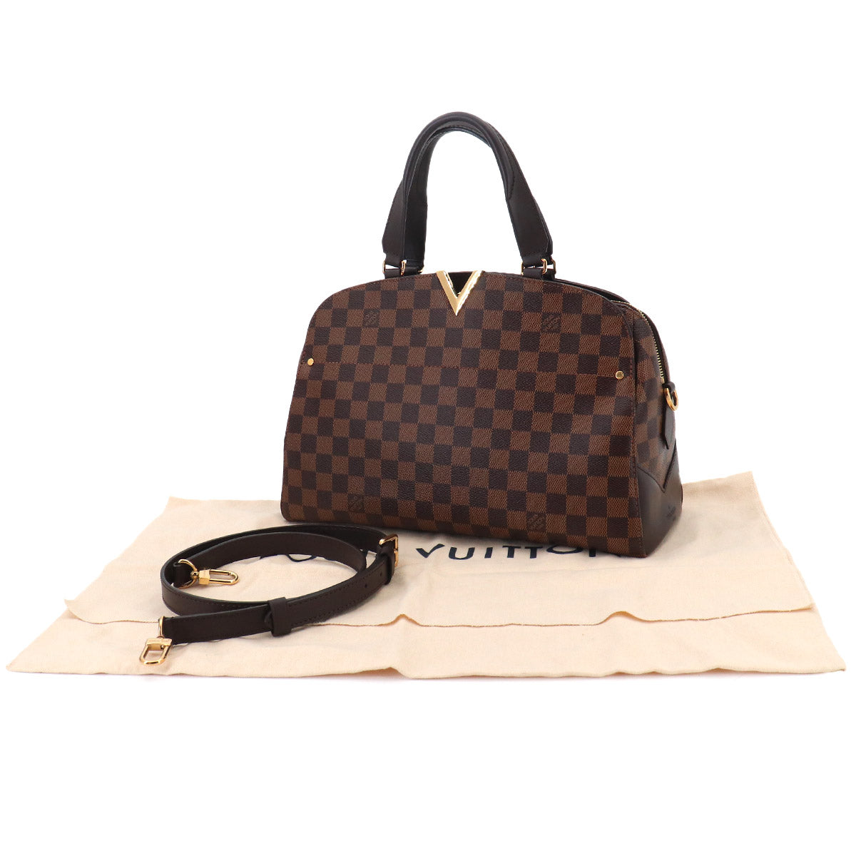 Damier Alma BB Hand Shoulder Bag Ebene N41221 Purse