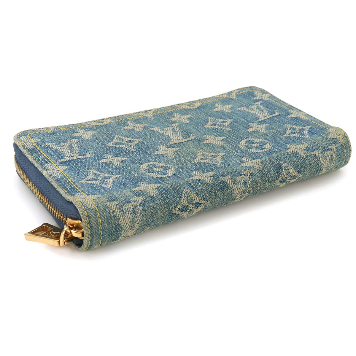 LV Remix Monogram Denim Zippy Wallet Blue M82958