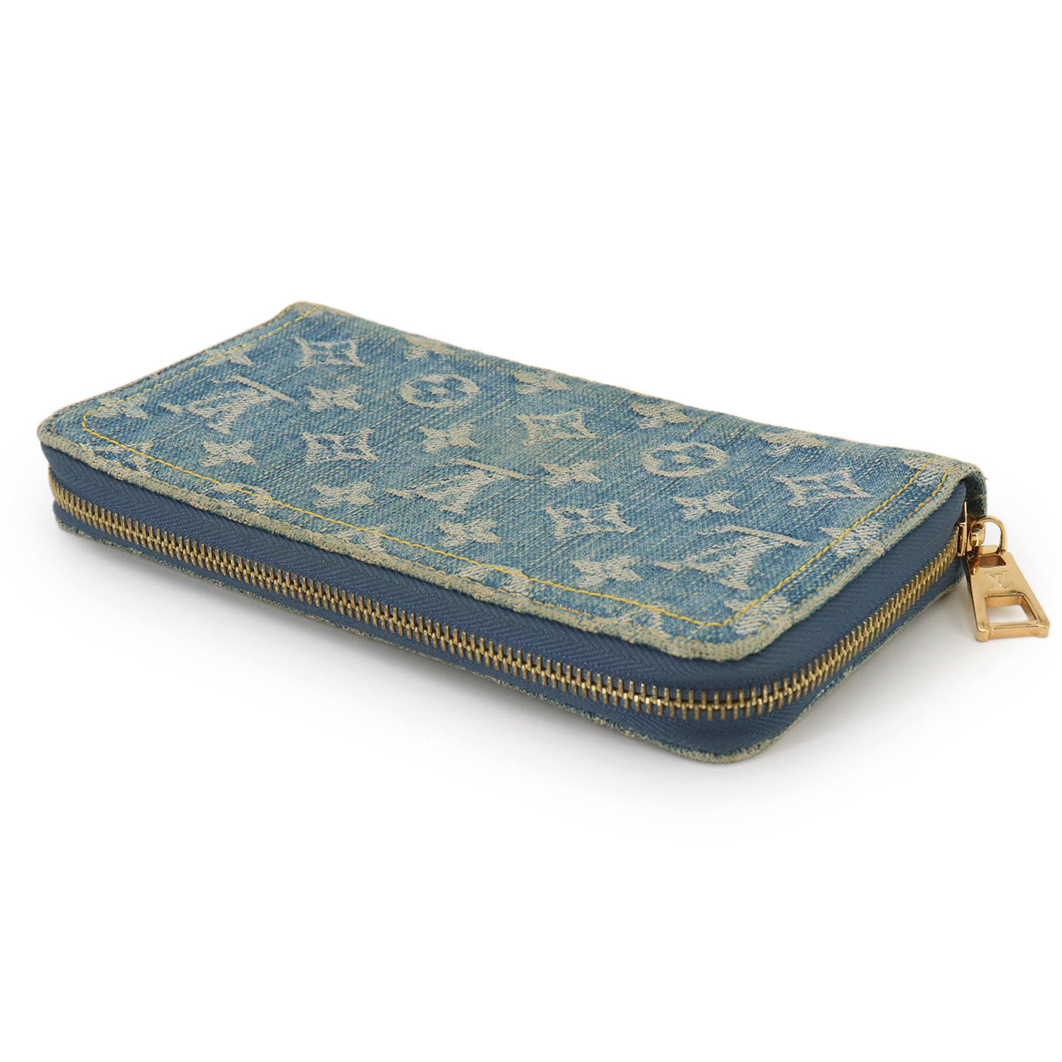 LV Remix Monogram Denim Zippy Wallet Blue M82958