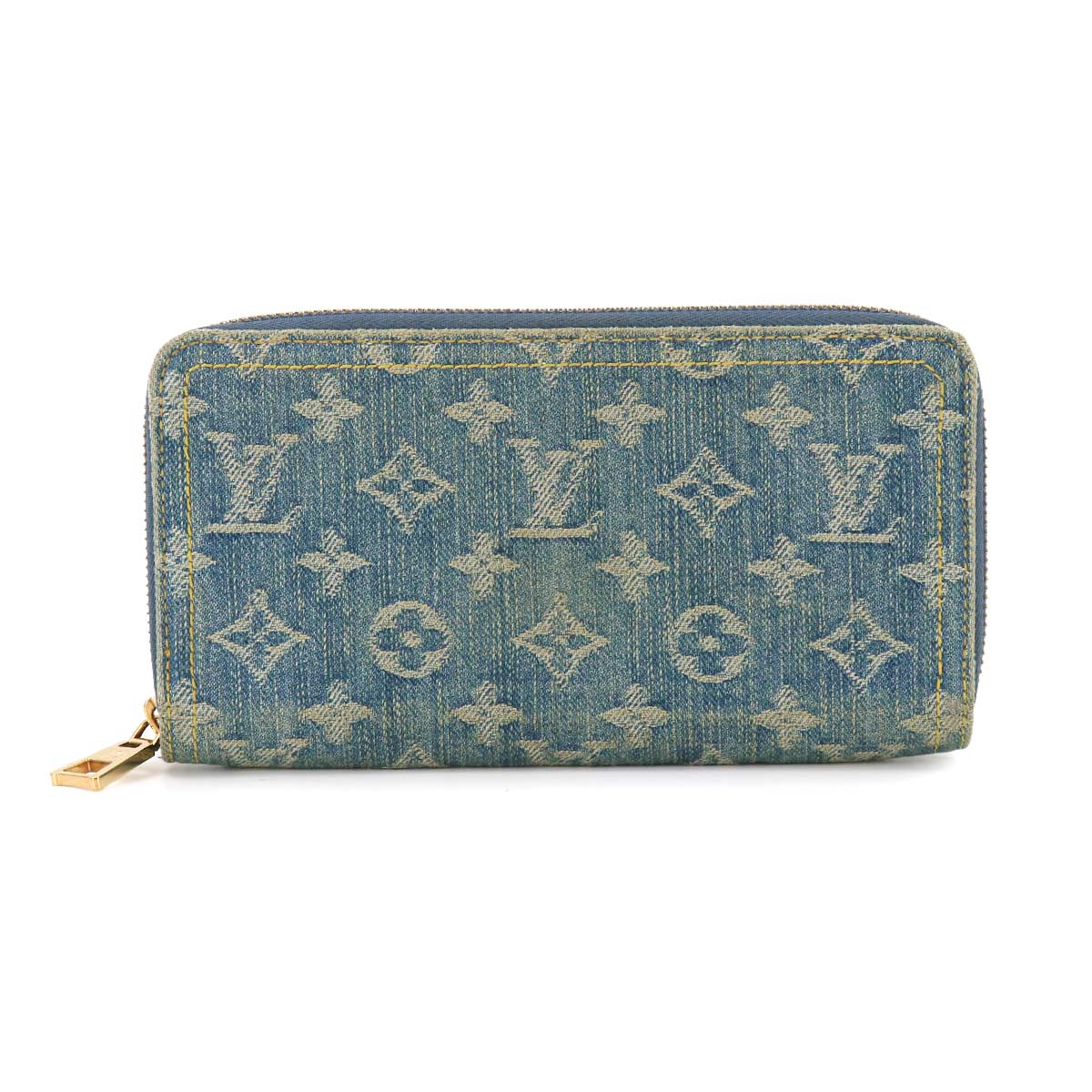 LV Remix Monogram Denim Zippy Wallet Blue M82958