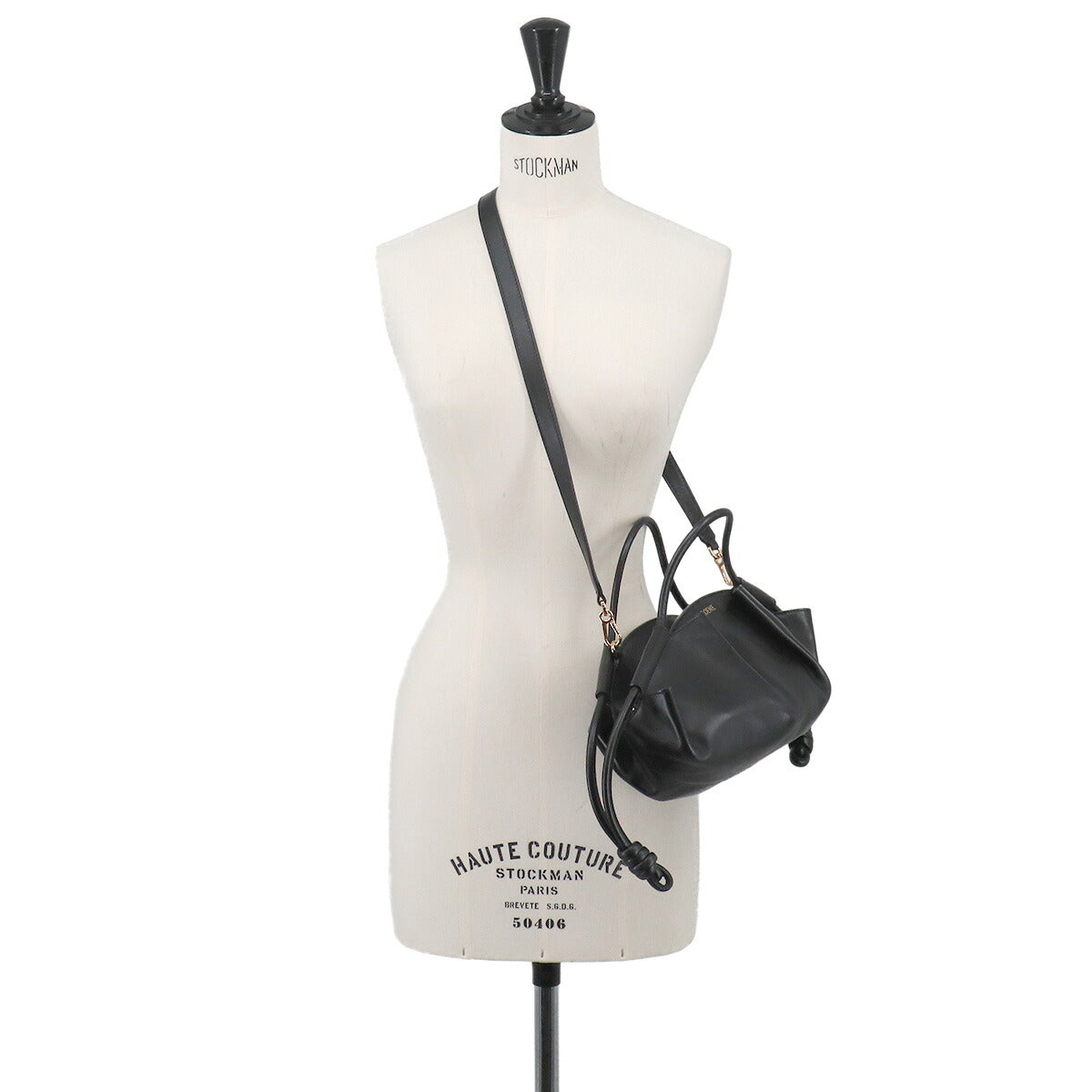 Paseo Small Hand Shoulder Bag Leather Black Purse