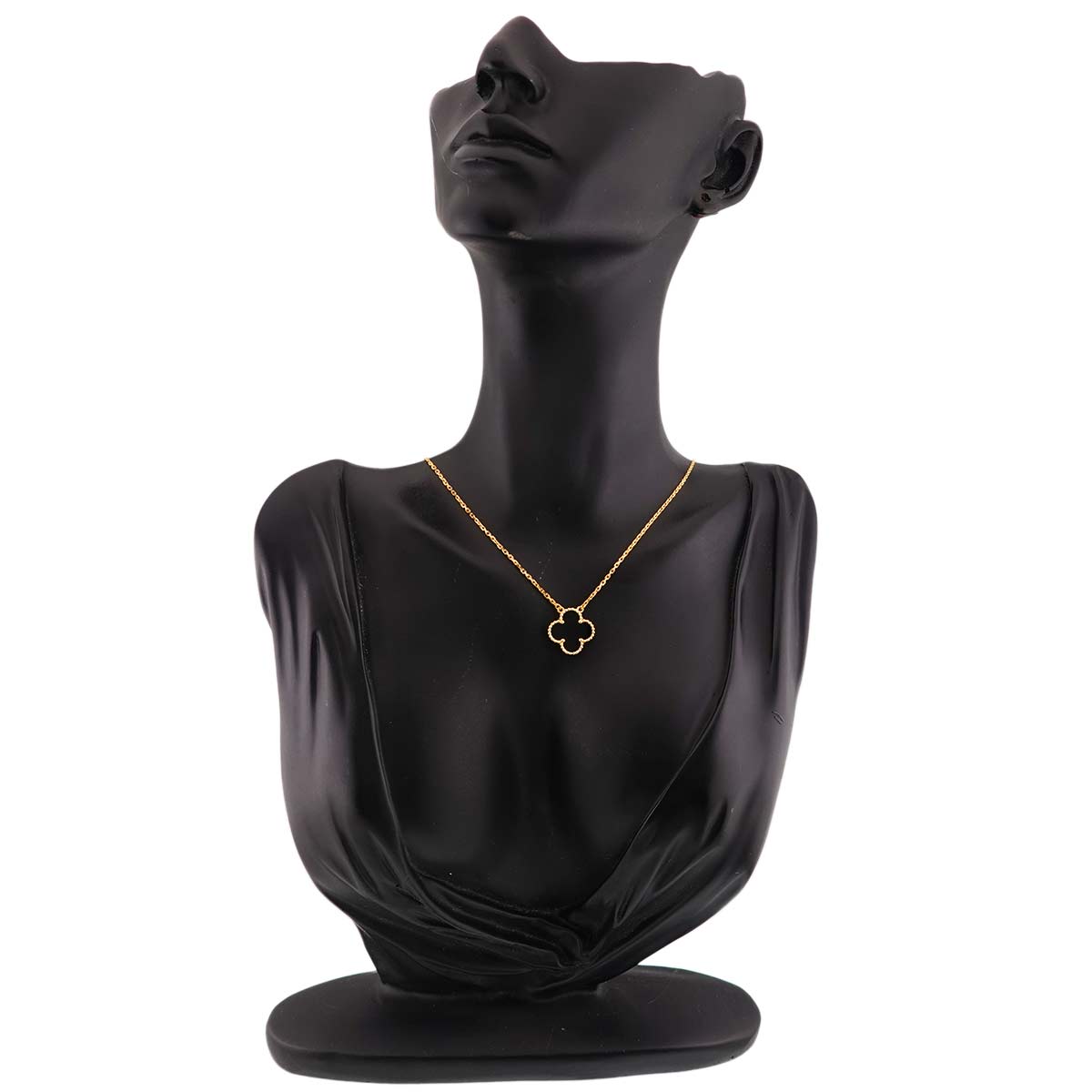 Vintage Alhambra Onyx Necklace 18K YG 750