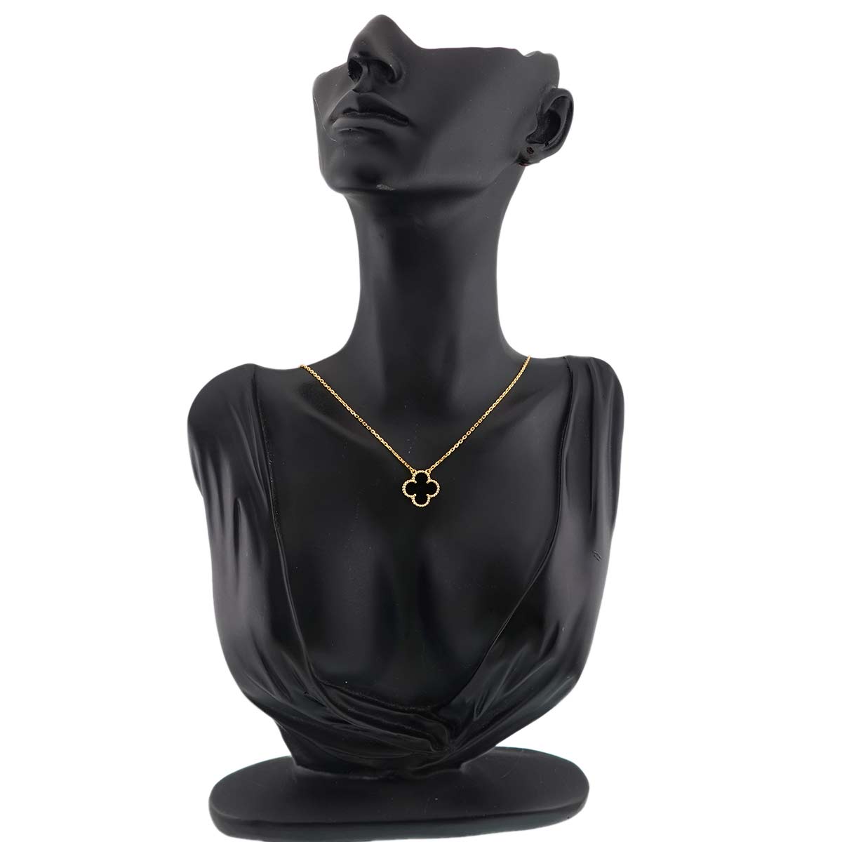 Vintage Alhambra Onyx Necklace 18K YG 750