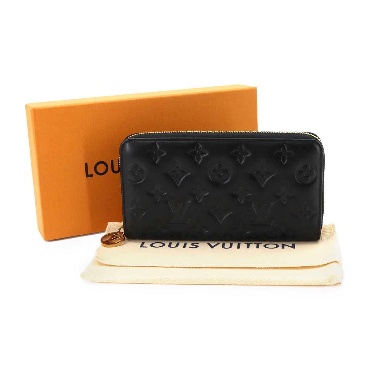 Monogram Coussin Zippy Wallet Leather Noir M81510 Purse