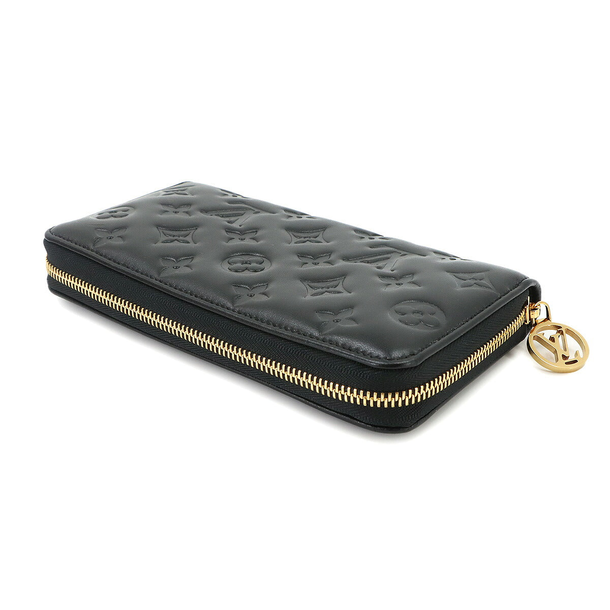 Monogram Coussin Zippy Wallet Leather Noir M81510 Purse