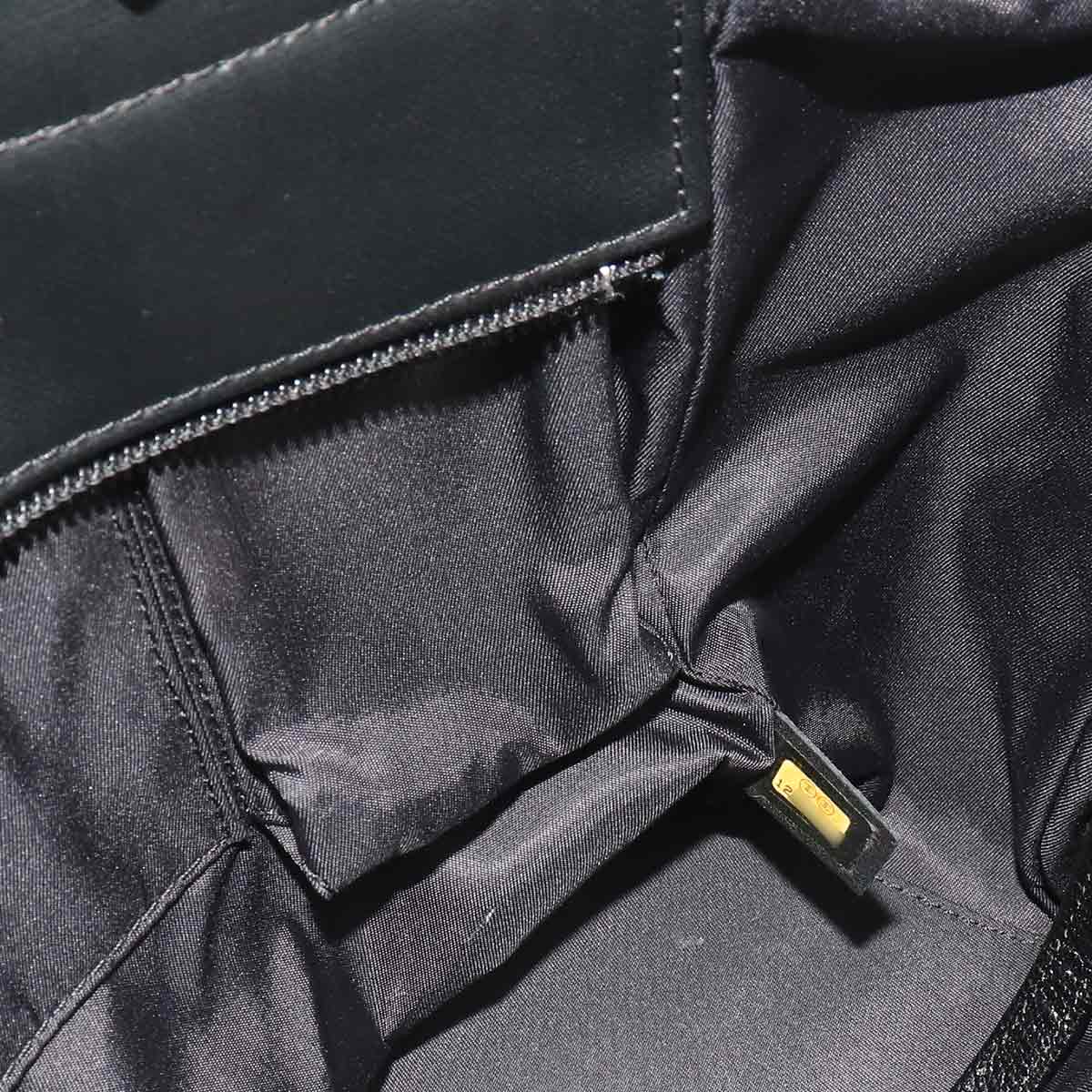 Paris Biarritz PM Tote Bag PVC Nylon Leather Black A34208 Purse