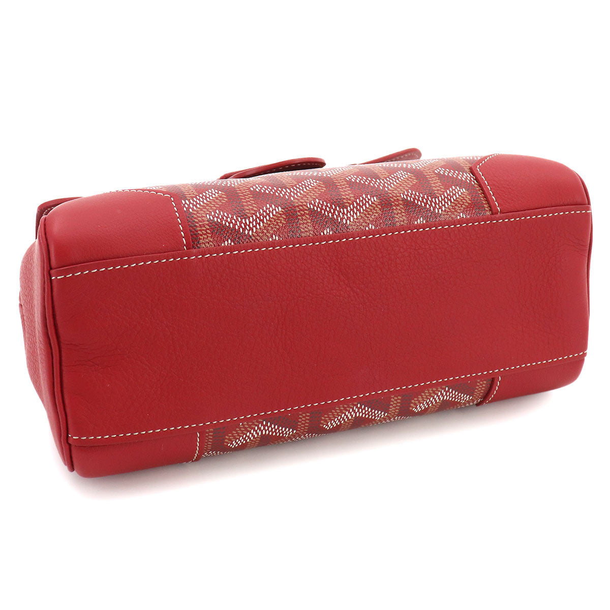 Saigon Mini Hand Shoulder Bag PVC Leather Wood Red