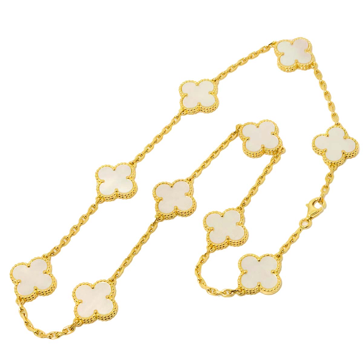 Vintage Alhambra MOP Necklace 18K YG