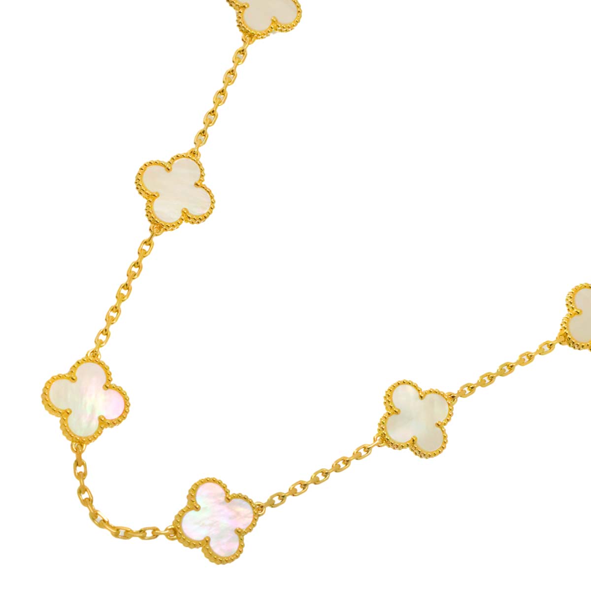 Vintage Alhambra MOP Necklace 18K YG