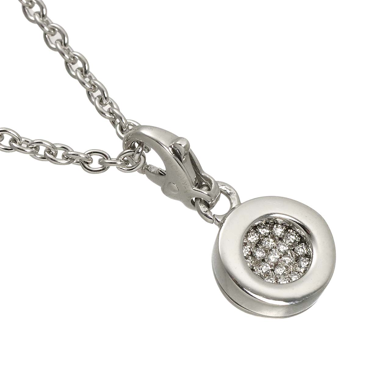 Diamond Necklace 18K White Gold 750