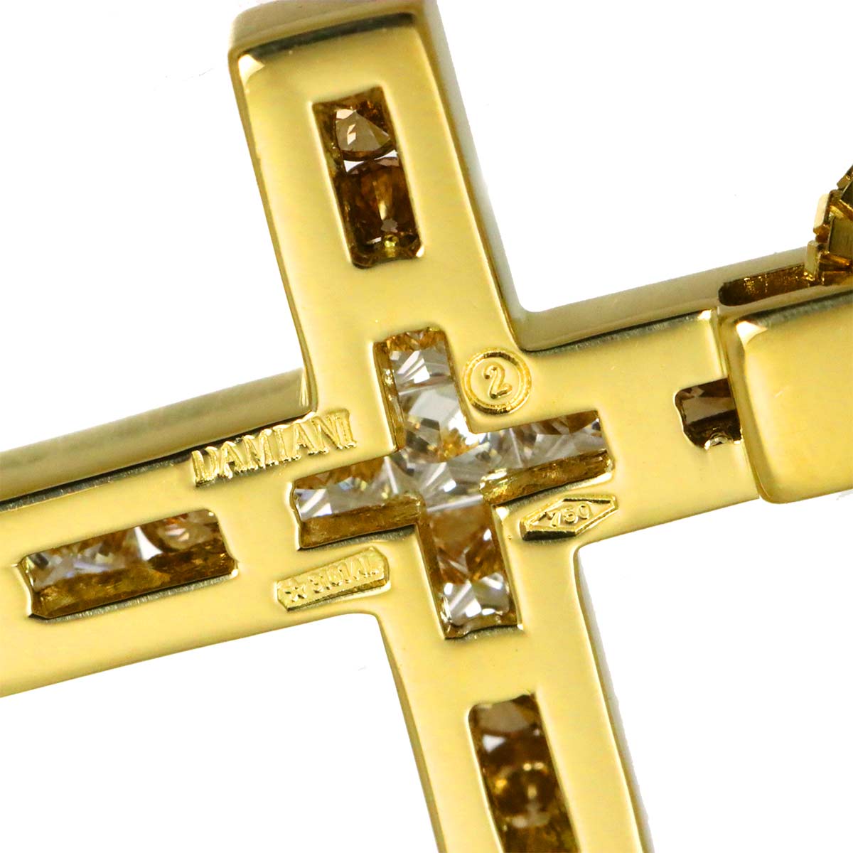 Cross Diamond Necklace 18K YG 750